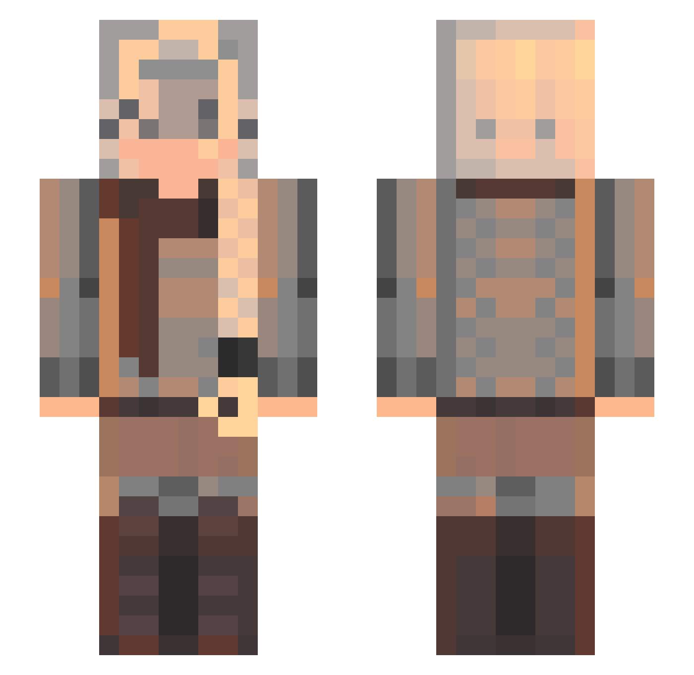 offtones Minecraft skin, front and back view