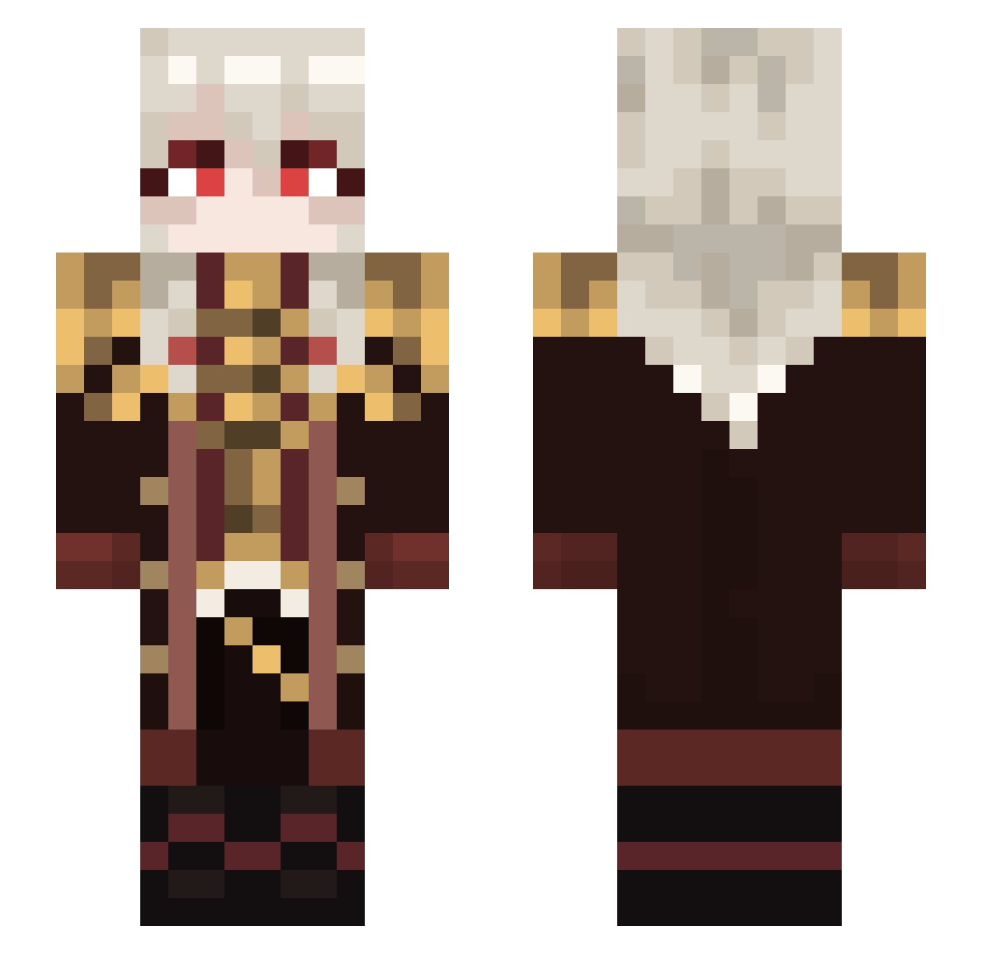 Lodomir_164 Minecraft skin, front and back view