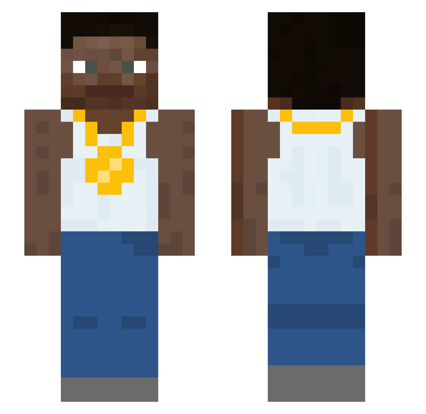 GatorDeathroll28 Minecraft skin, front and back view