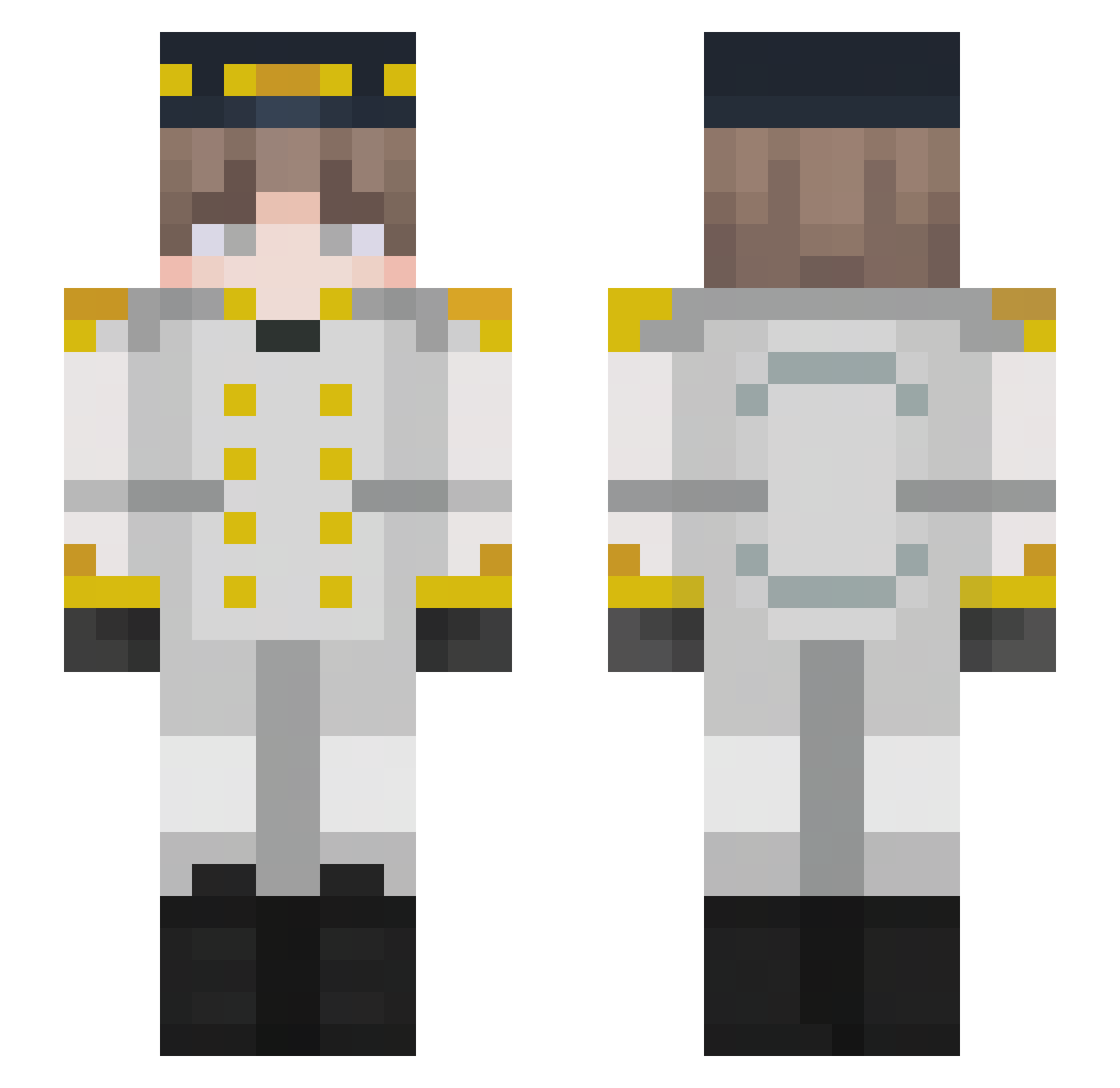 _076 Minecraft skin, front and back view