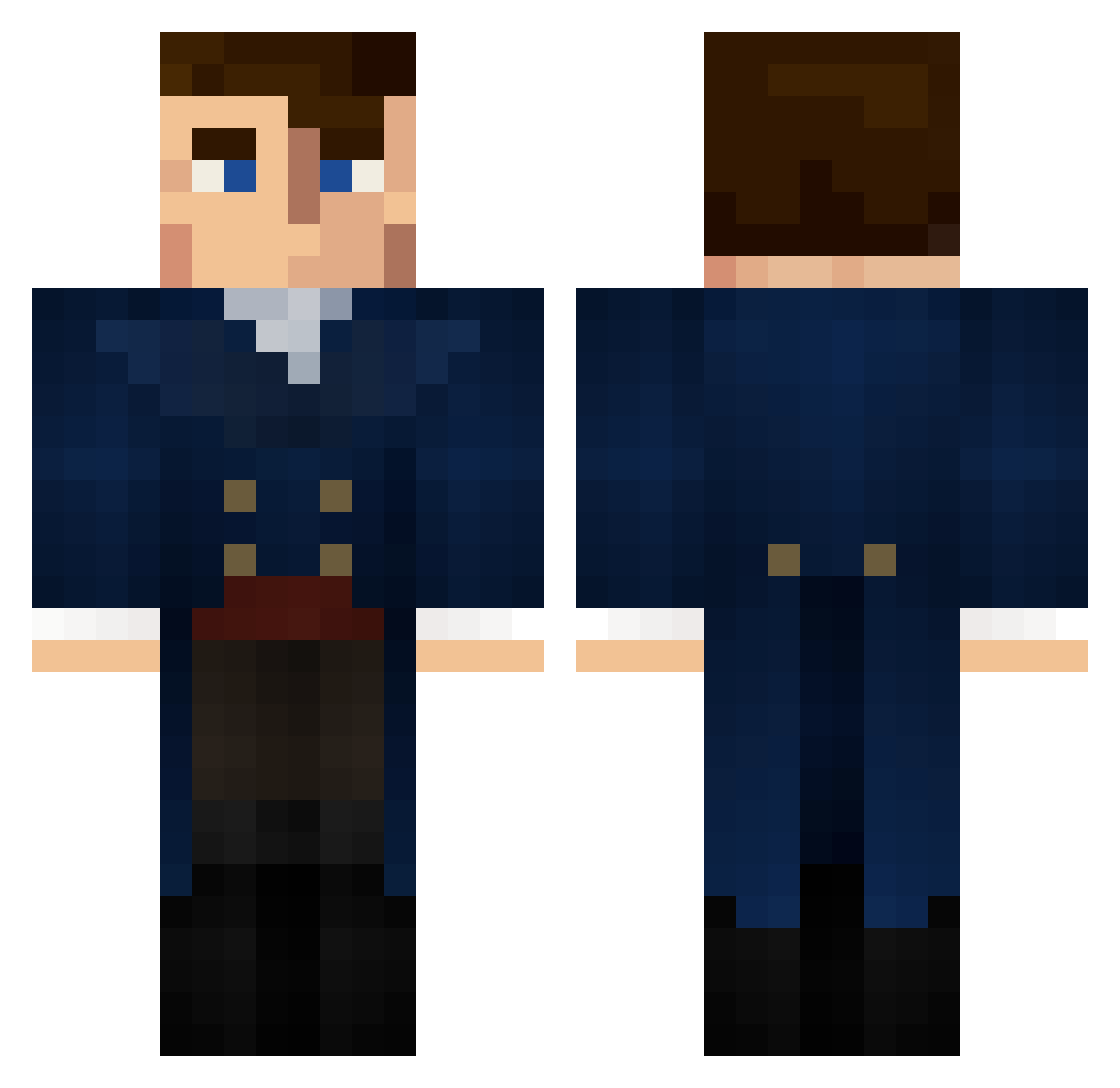 kaqs Minecraft skin, front and back view