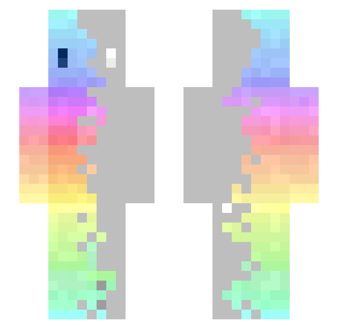 ZQQ0Q Minecraft skin, front and back view