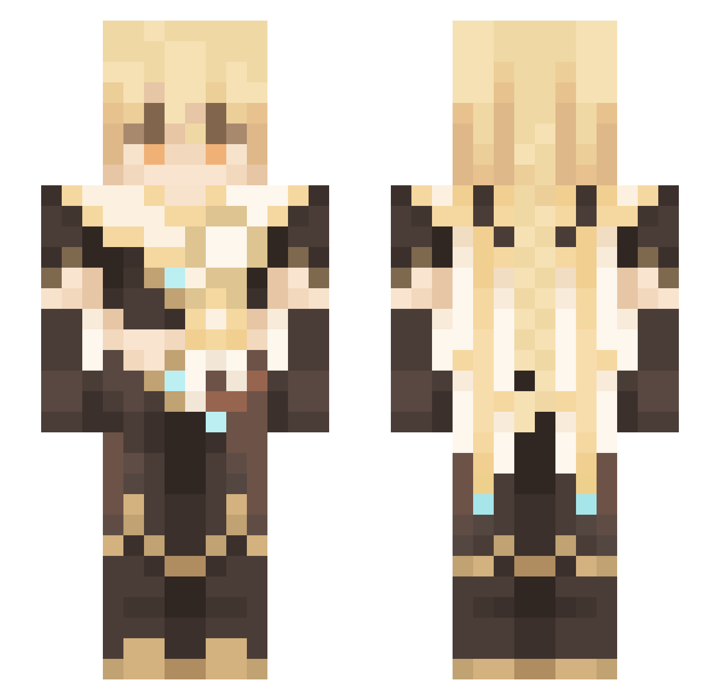 RED_BOKO Minecraft skin, front and back view