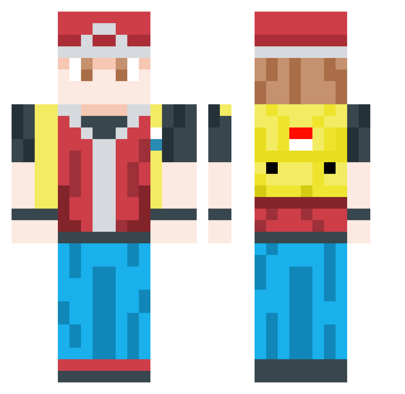 Puffyninja540 Minecraft skin, front and back view