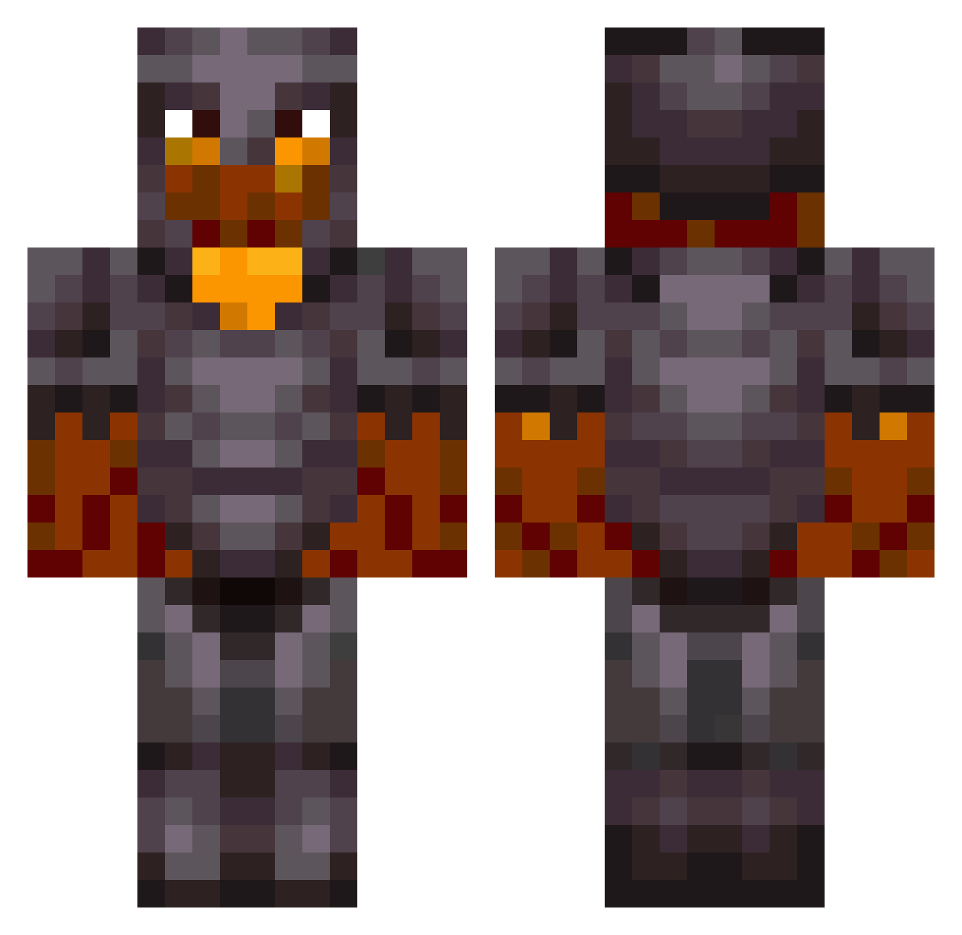 REIMIGUEL16 Minecraft skin, front and back view