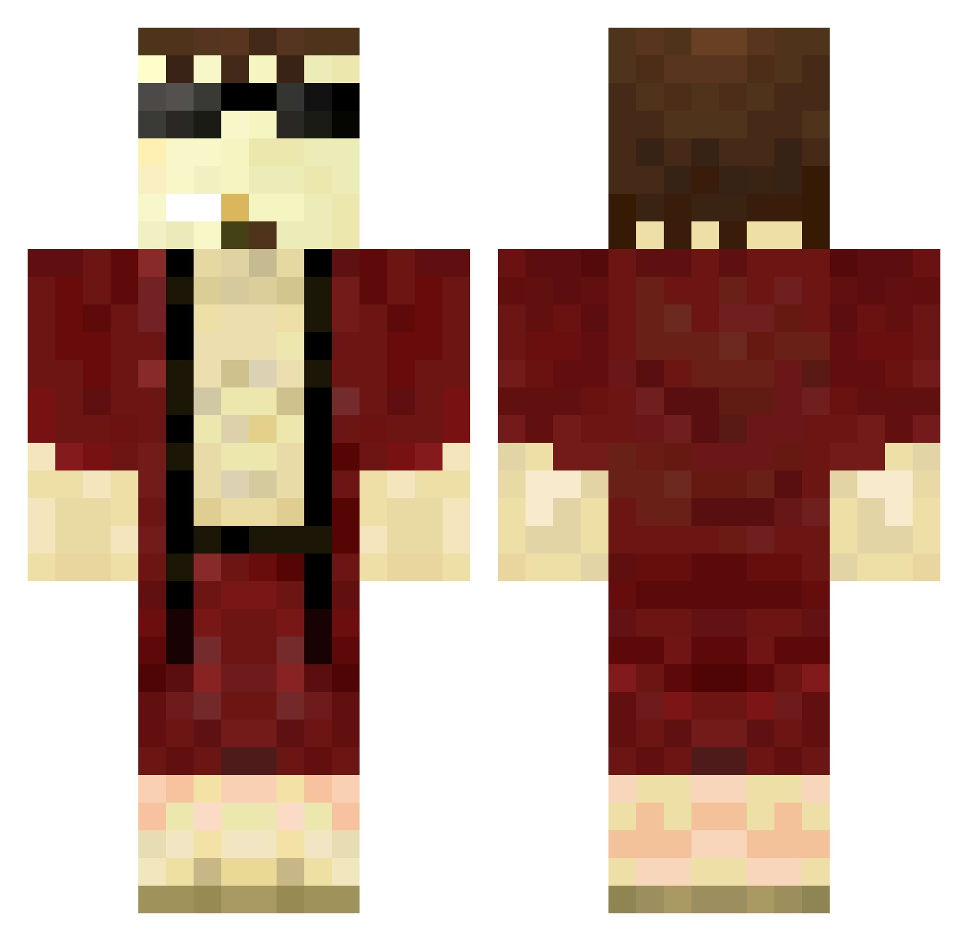 SangNG Minecraft skin, front and back view