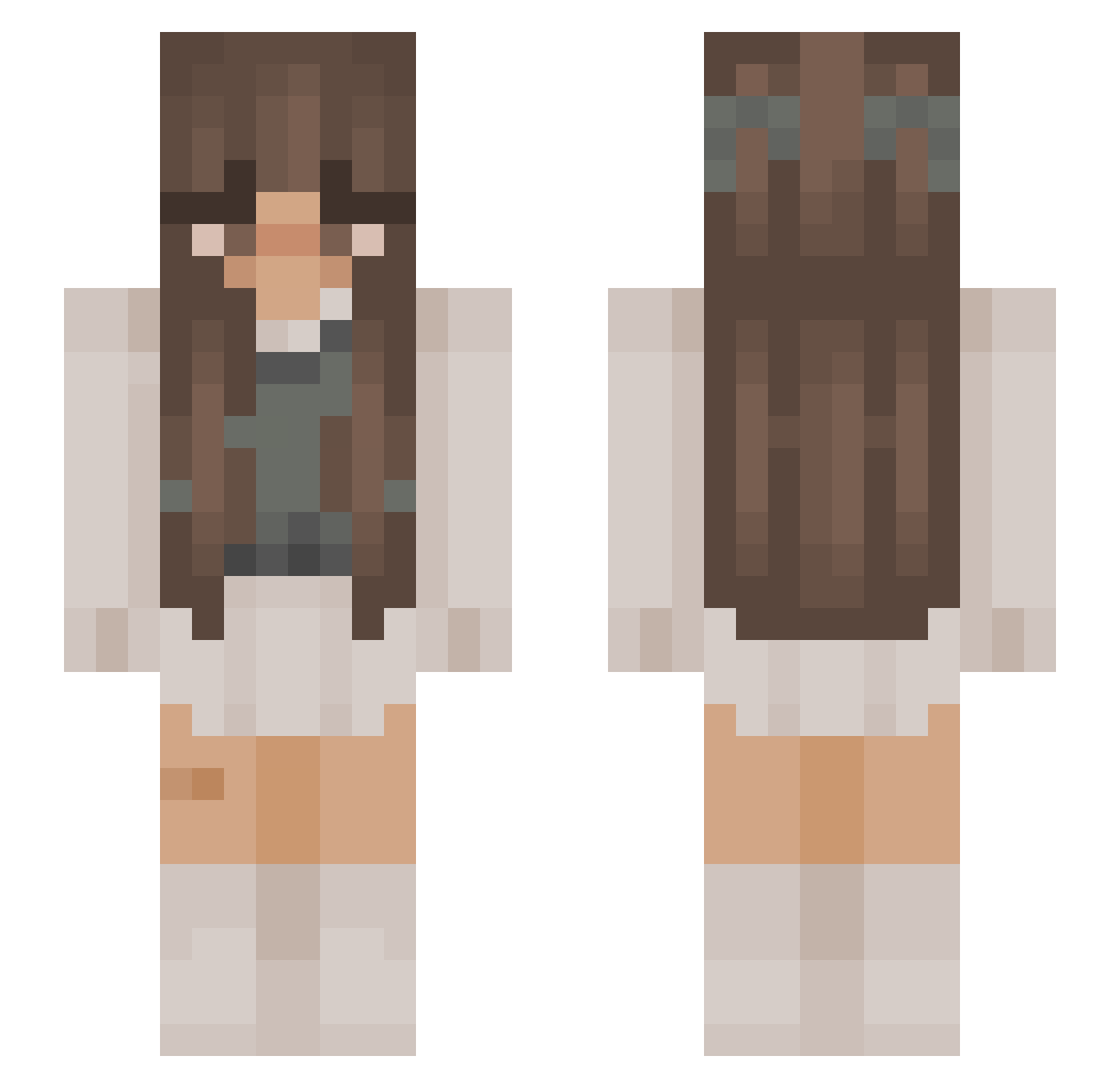 Maliaa081 Minecraft skin, front and back view