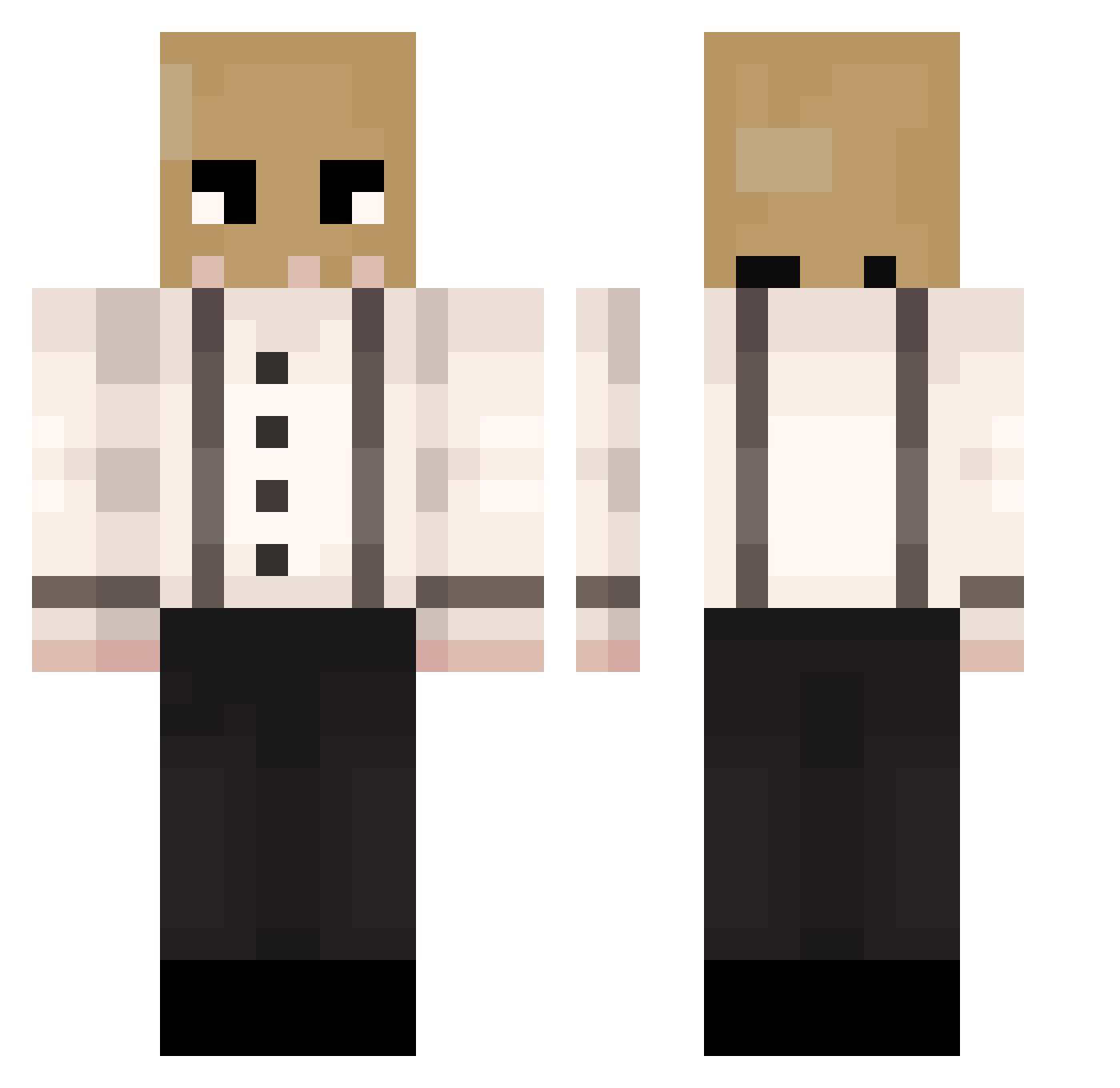 GlennP90 Minecraft skin, front and back view