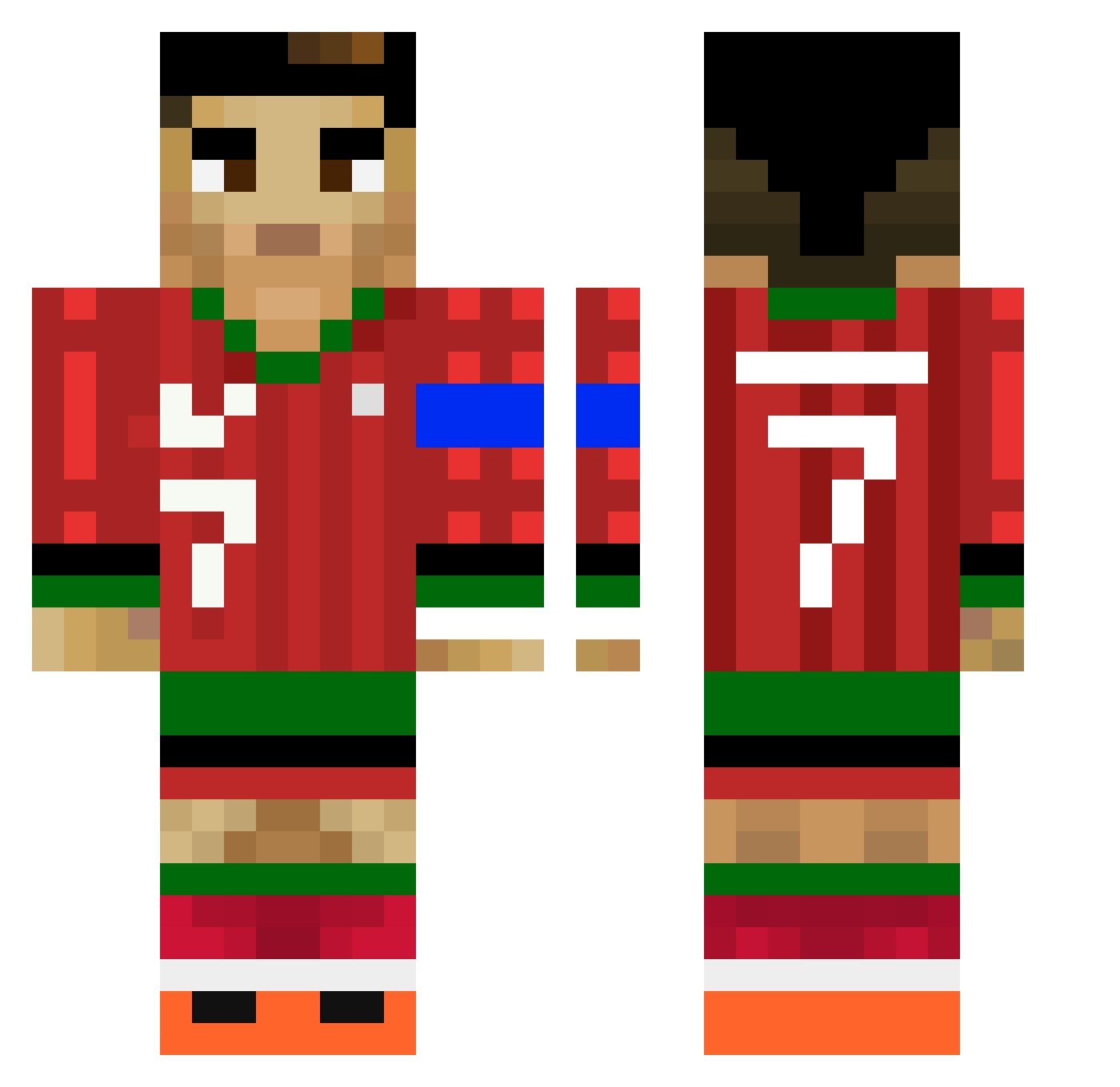 dlwnstj124 Minecraft skin, front and back view