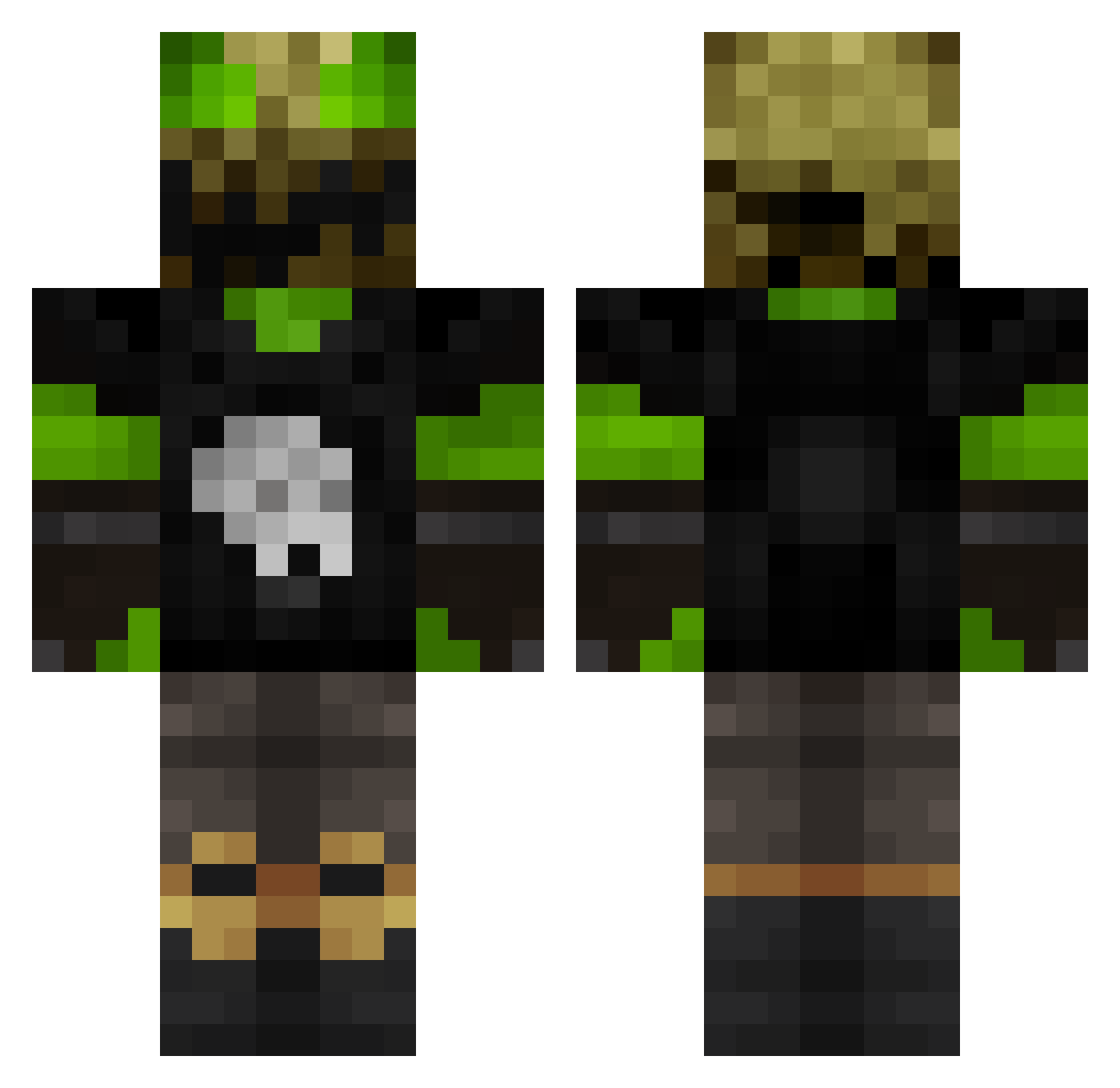 Mithronn Minecraft skin, front and back view