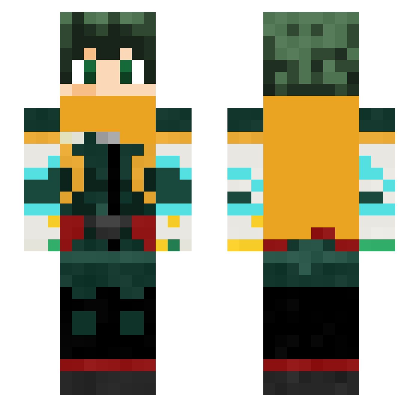 Noisyripper Minecraft skin, front and back view