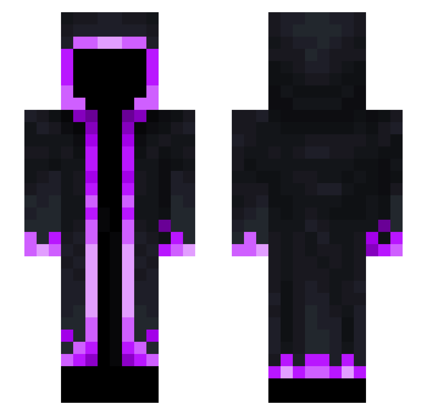 rencznik Minecraft skin, front and back view