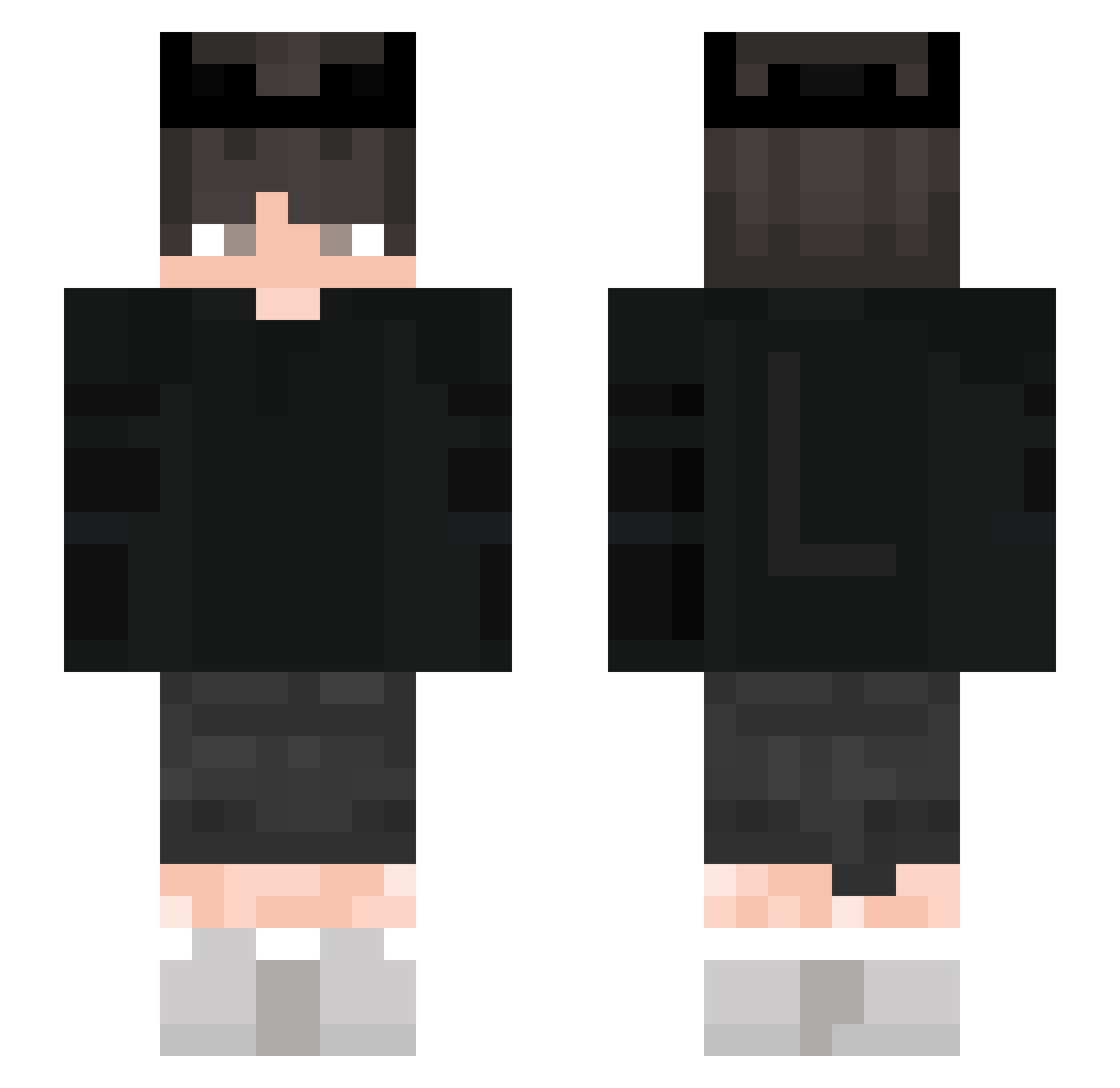 XxZov1xX Minecraft skin, front and back view