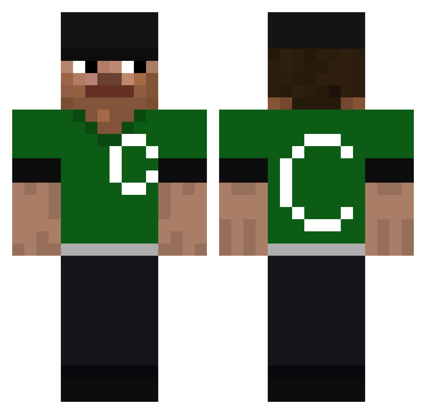 Lykt Minecraft skin, front and back view