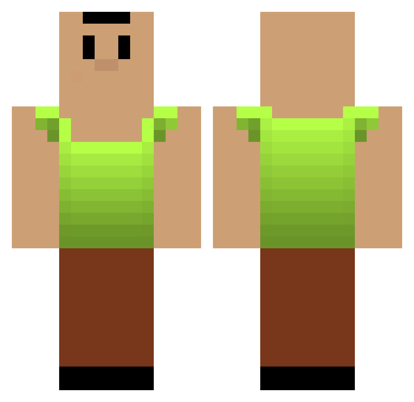 Olek_98 Minecraft skin, front and back view