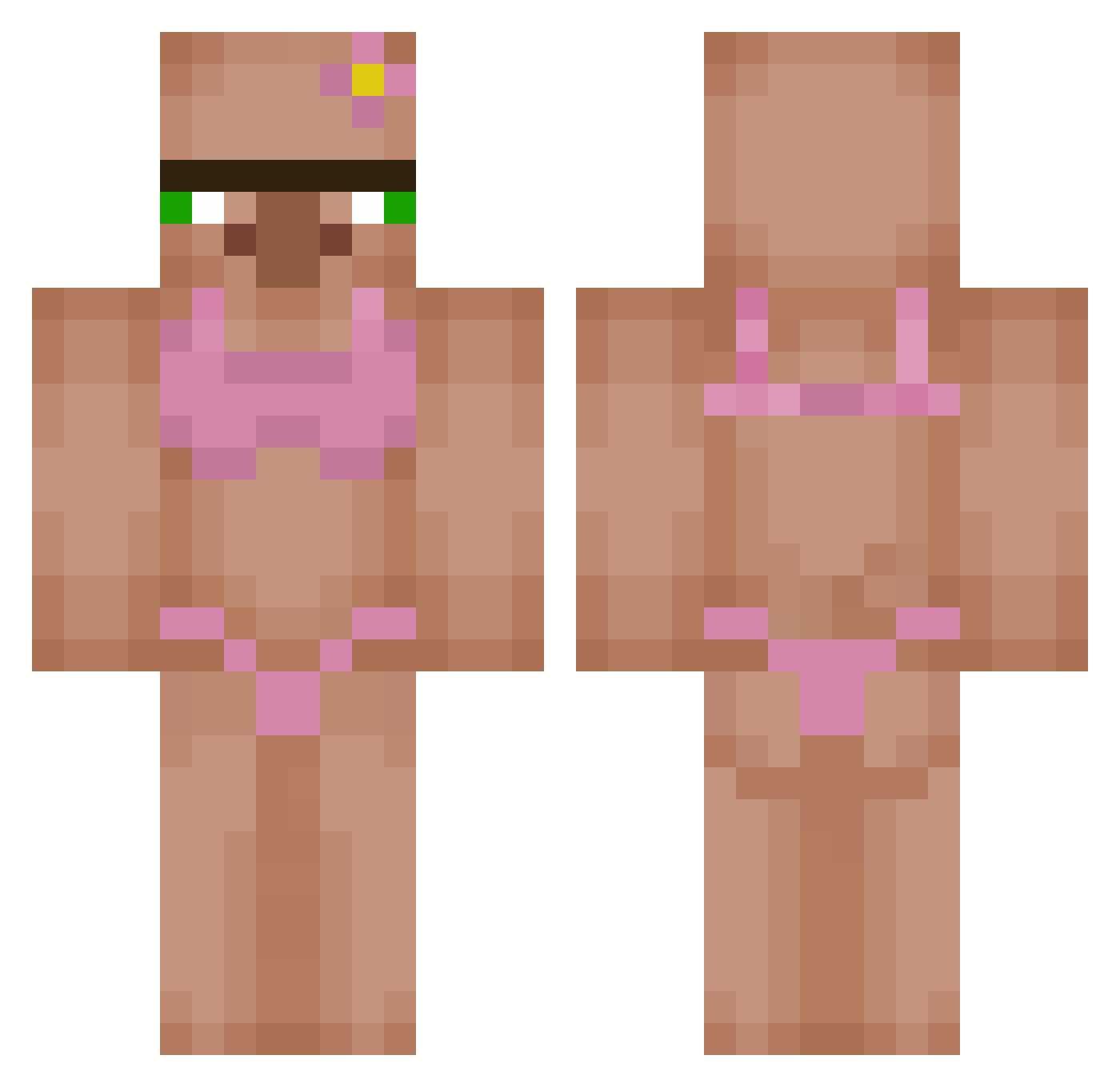 Kist_omaZ Minecraft skin, front and back view