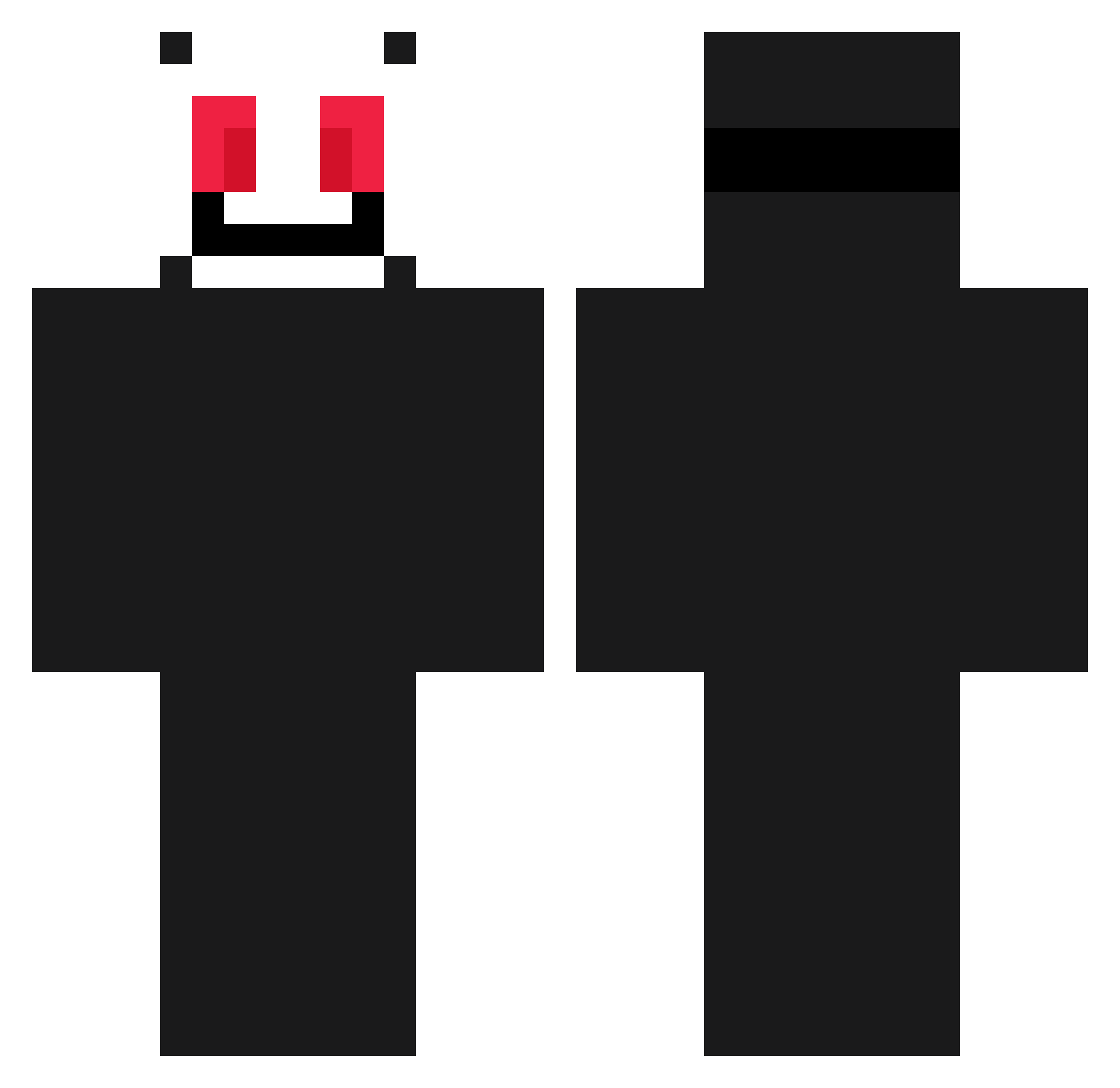 Maxnounours0701 Minecraft skin, front and back view