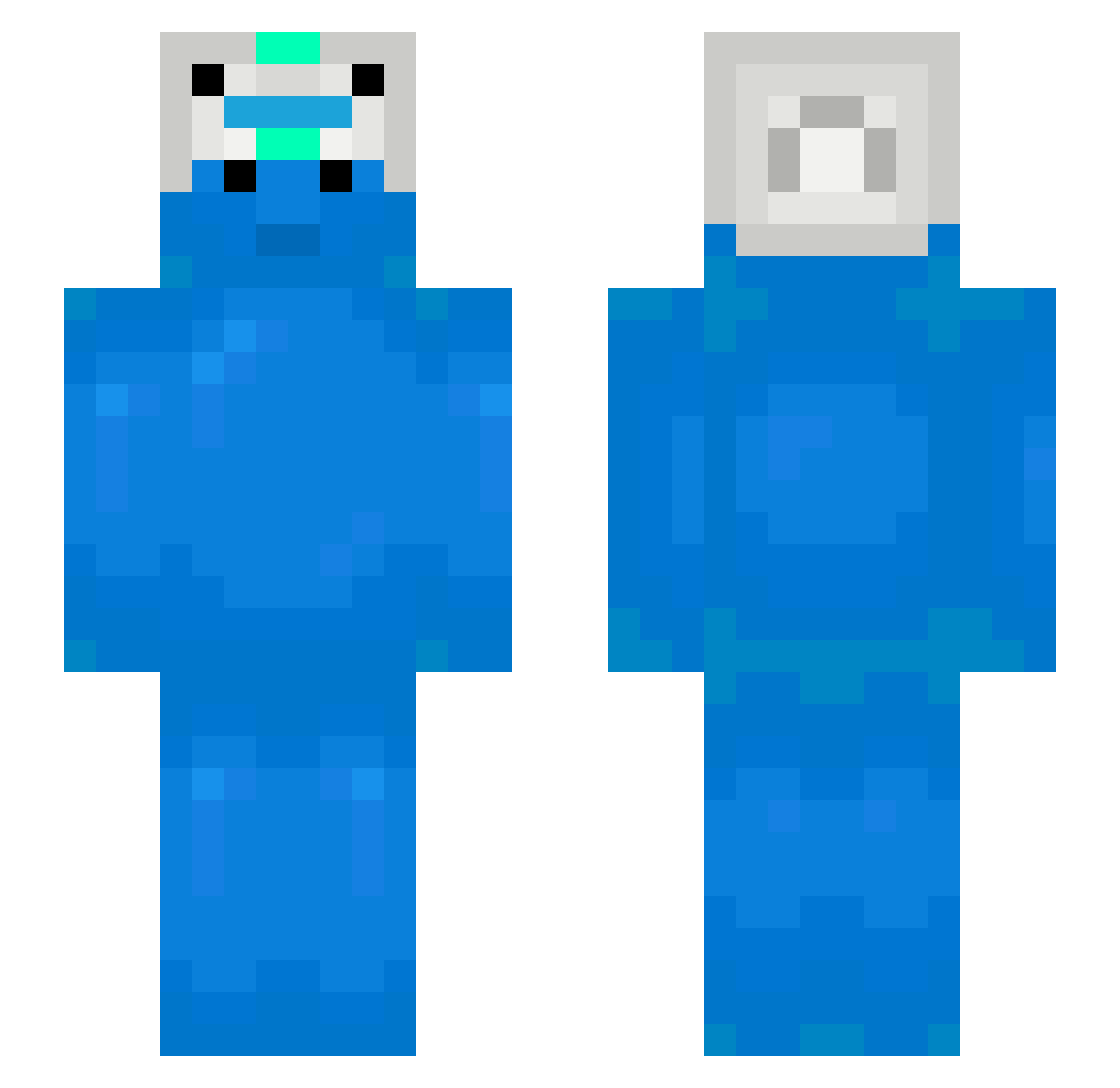 LazzoV2 Minecraft skin, front and back view