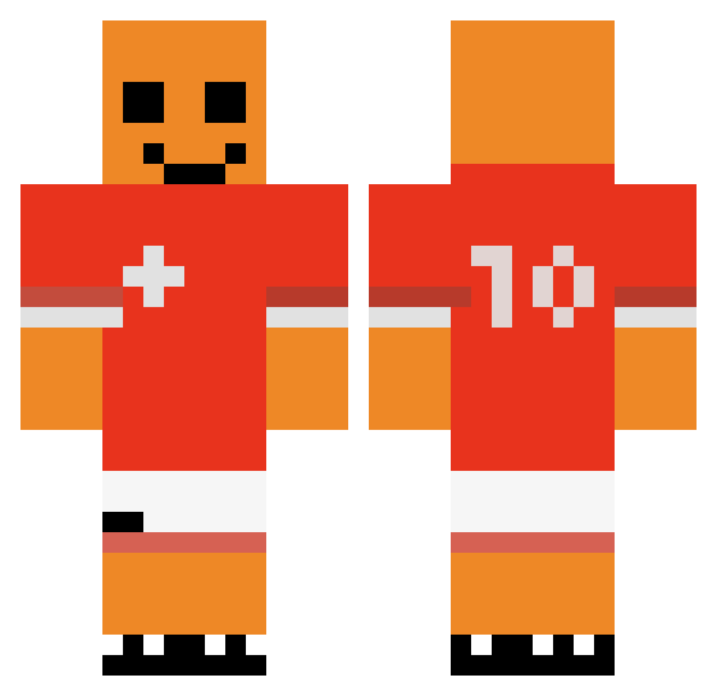 Dada1414 Minecraft skin, front and back view