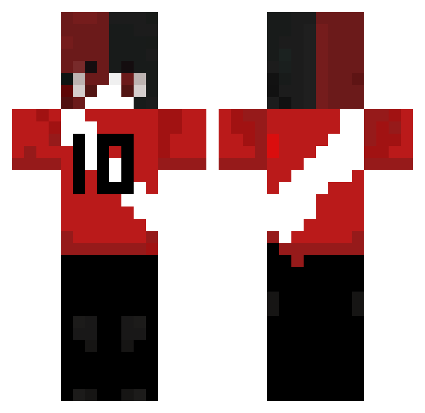 HansReyes12345 Minecraft skin, front and back view
