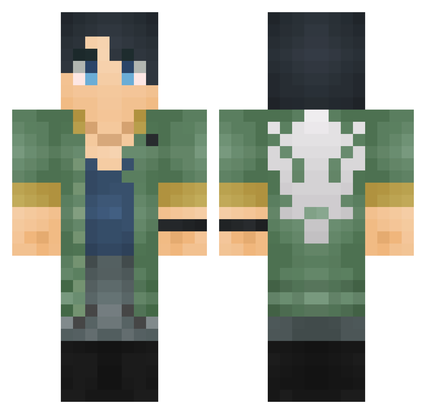 TGirlNinJa Minecraft skin, front and back view