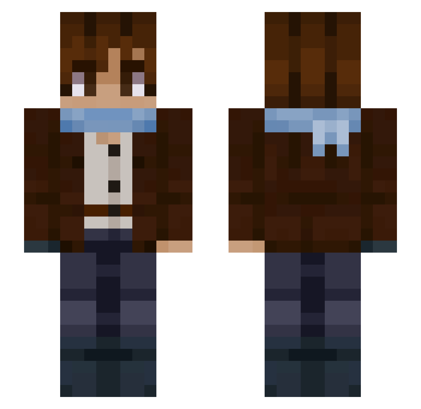 Snugglemaster Minecraft skin, front and back view