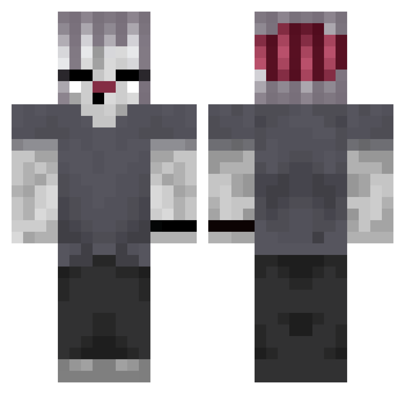 lucii_san Minecraft skin, front and back view