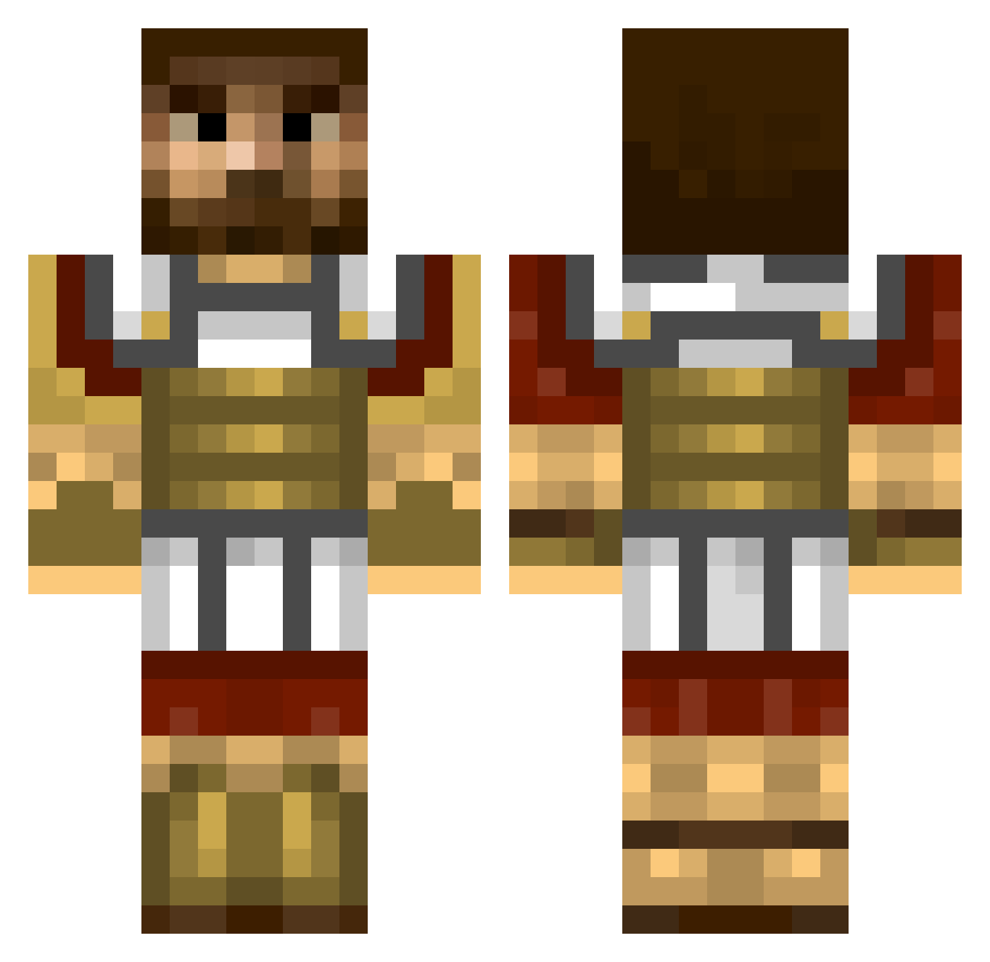 circaetus Minecraft skin, front and back view