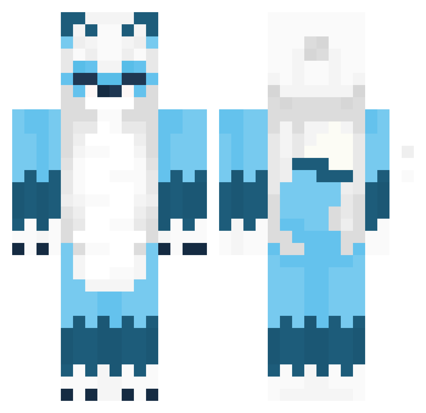 ohwooyaa Minecraft skin, front and back view