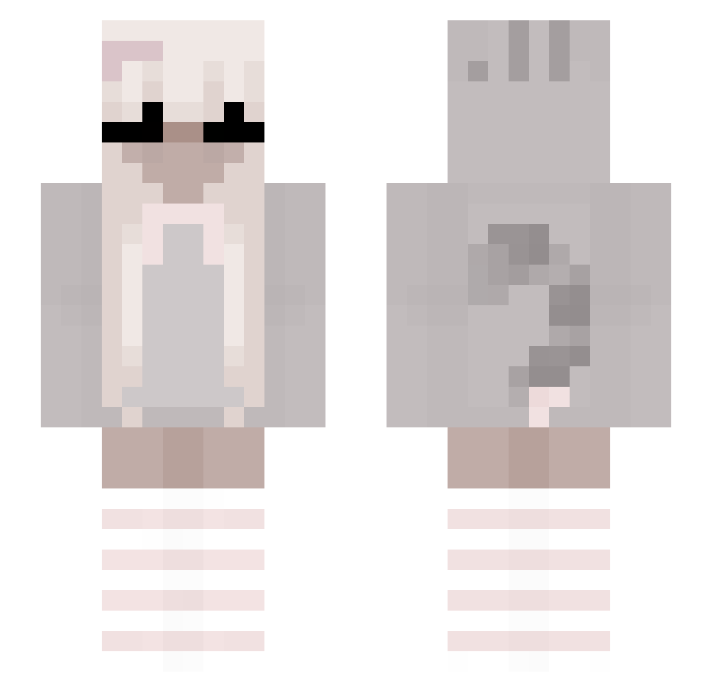 Purrfectttt Minecraft skin, front and back view