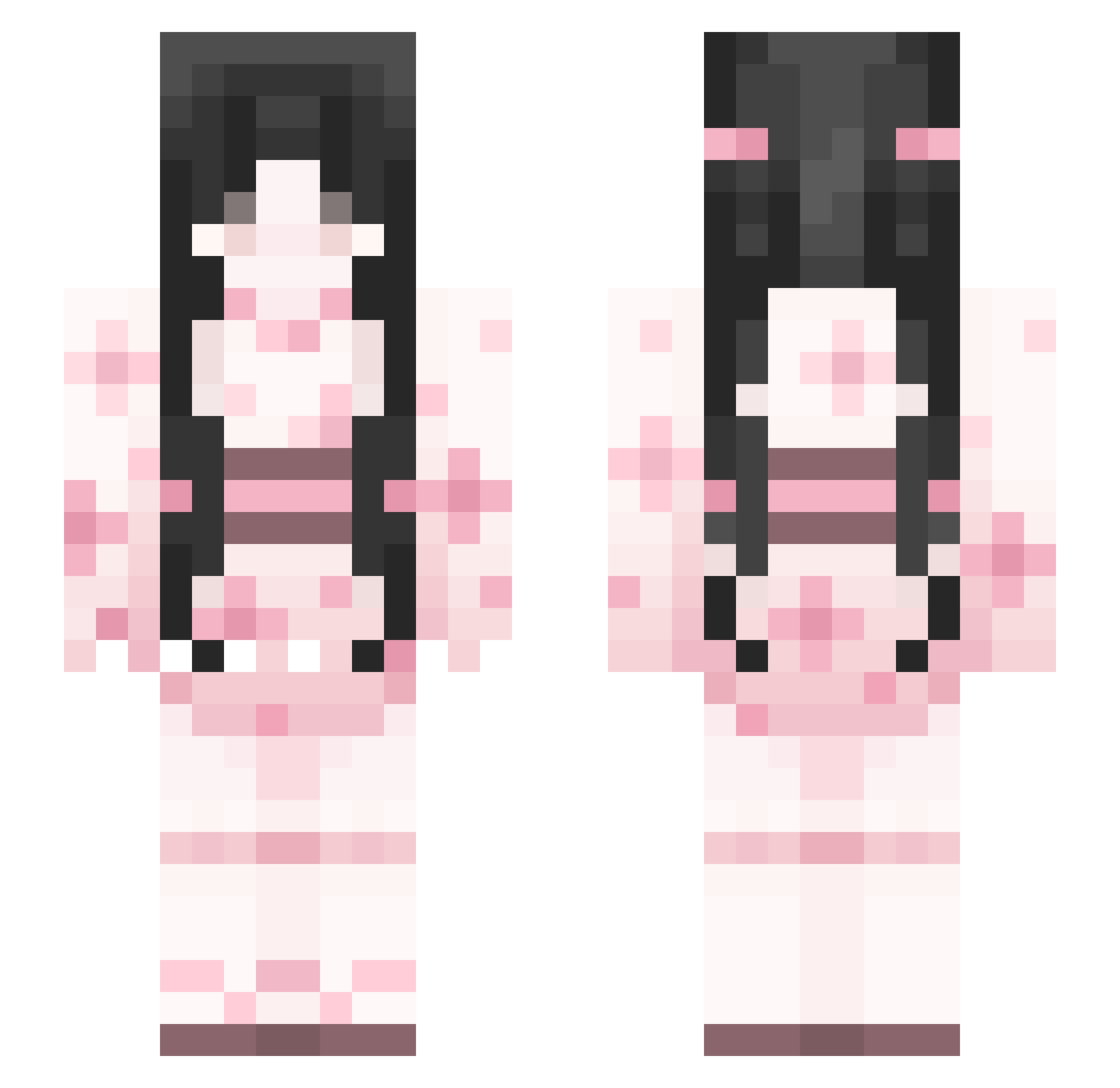 Nyuszi14 Minecraft skin, front and back view