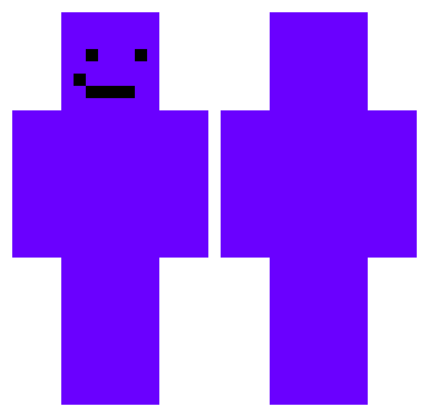 RECO8694 Minecraft skin, front and back view