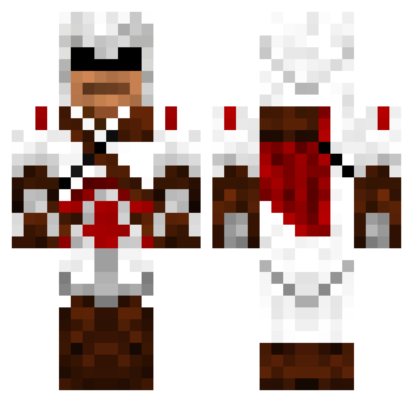 BiIiboss777 Minecraft skin, front and back view
