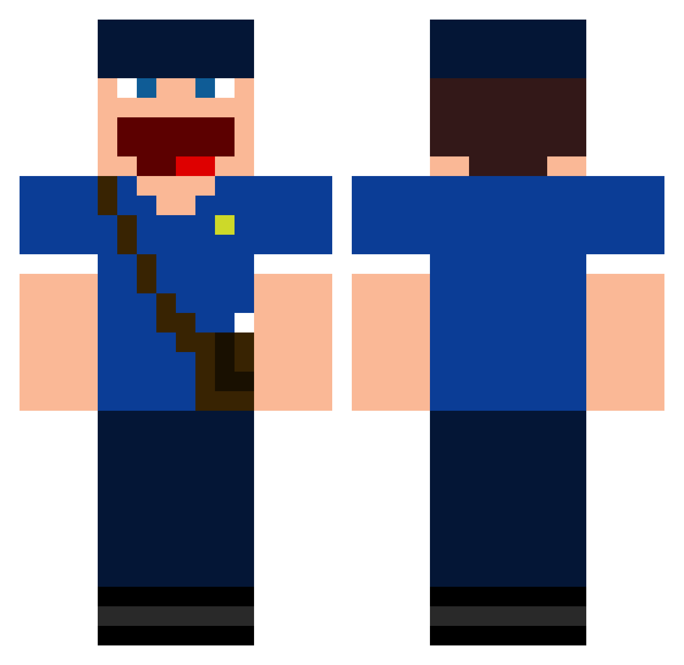 Slime396 Minecraft skin, front and back view