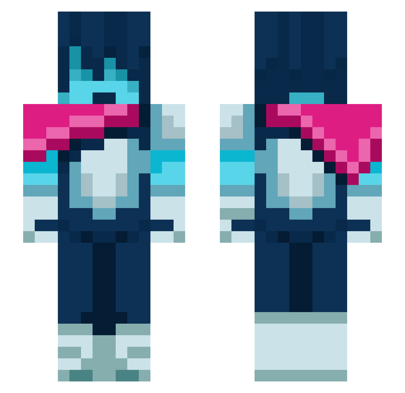 ap14c Minecraft skin, front and back view