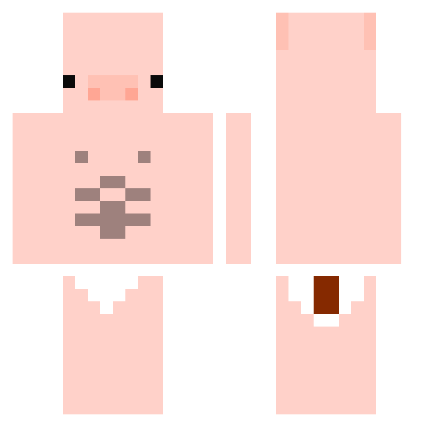 Nikgay Minecraft skin, front and back view