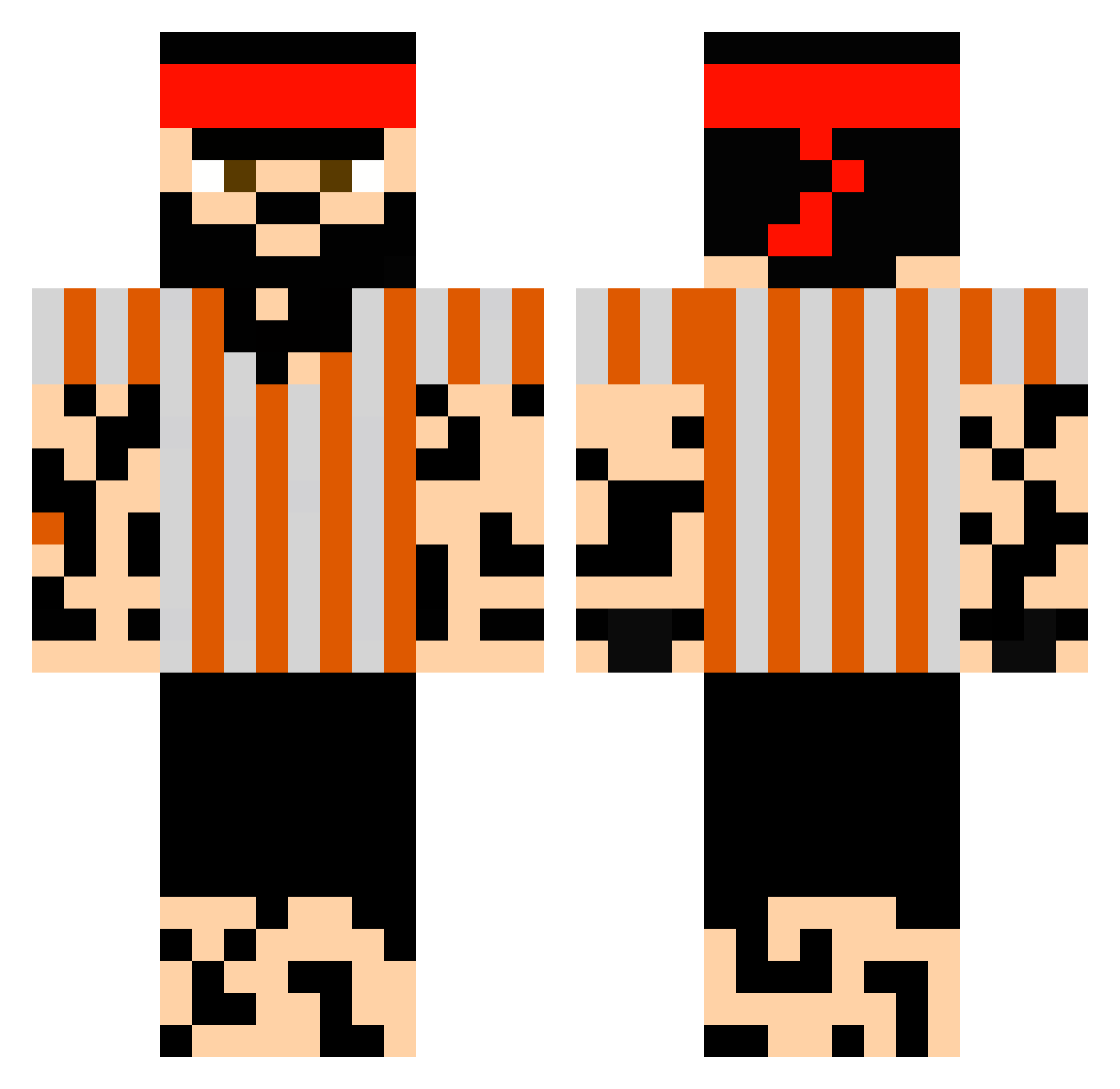 UluSopar Minecraft skin, front and back view