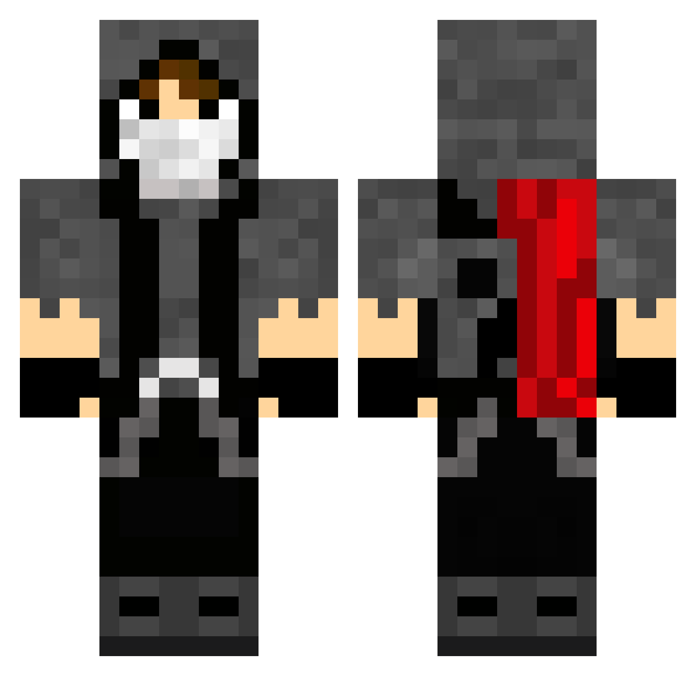 PeopleHead Minecraft skin, front and back view