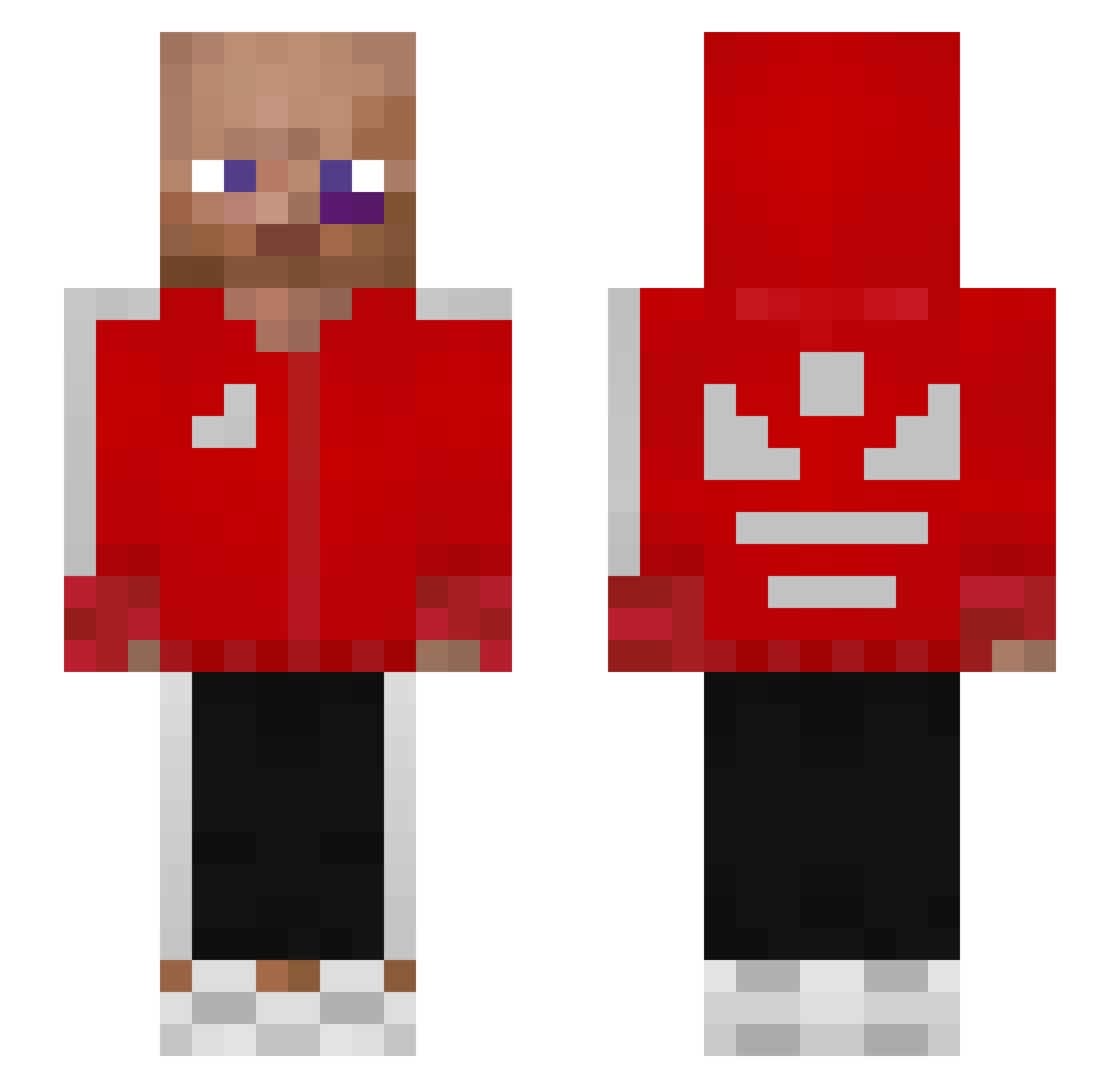 Capitule Minecraft skin, front and back view