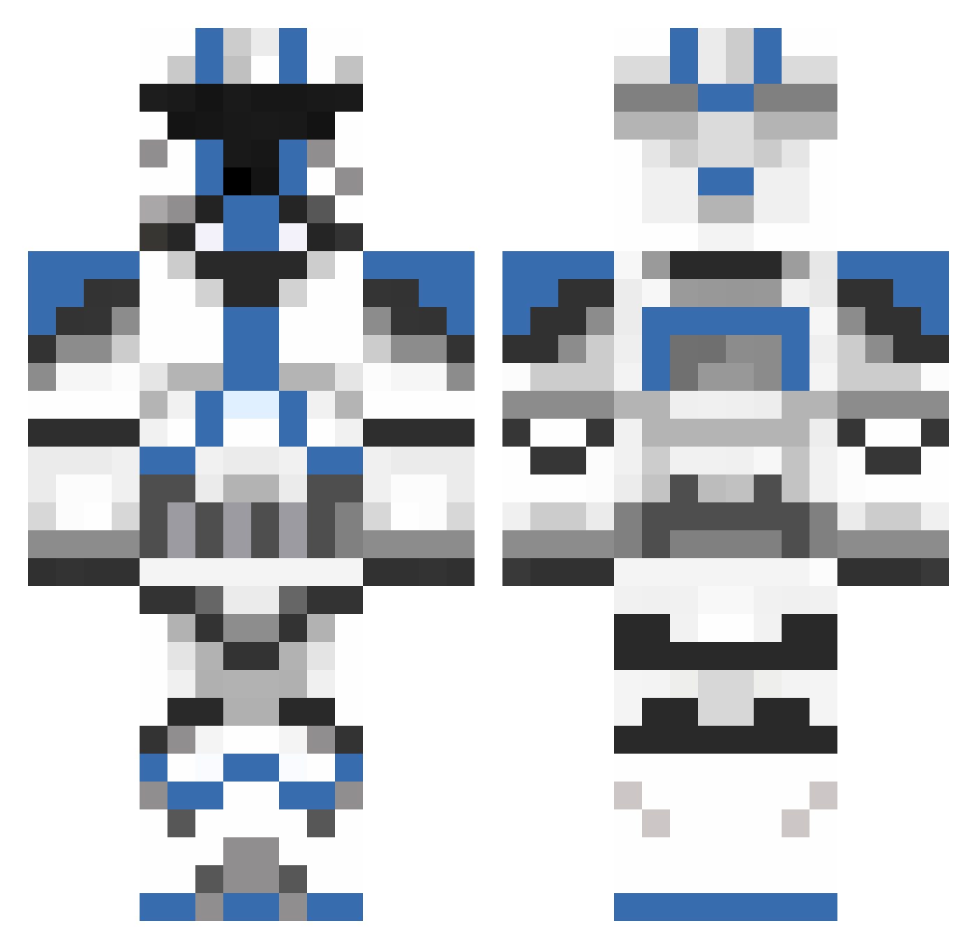 harrylockhart Minecraft skin, front and back view