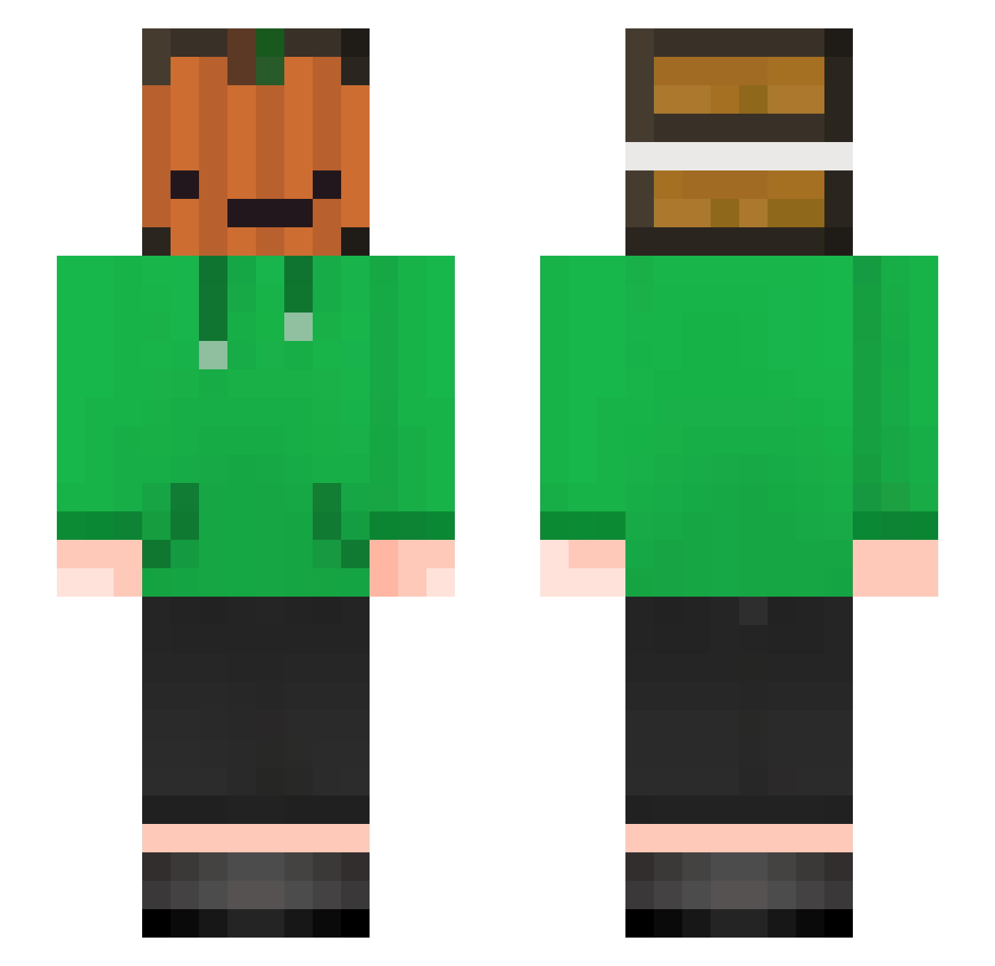 Qiao_jiuzhi Minecraft skin, front and back view