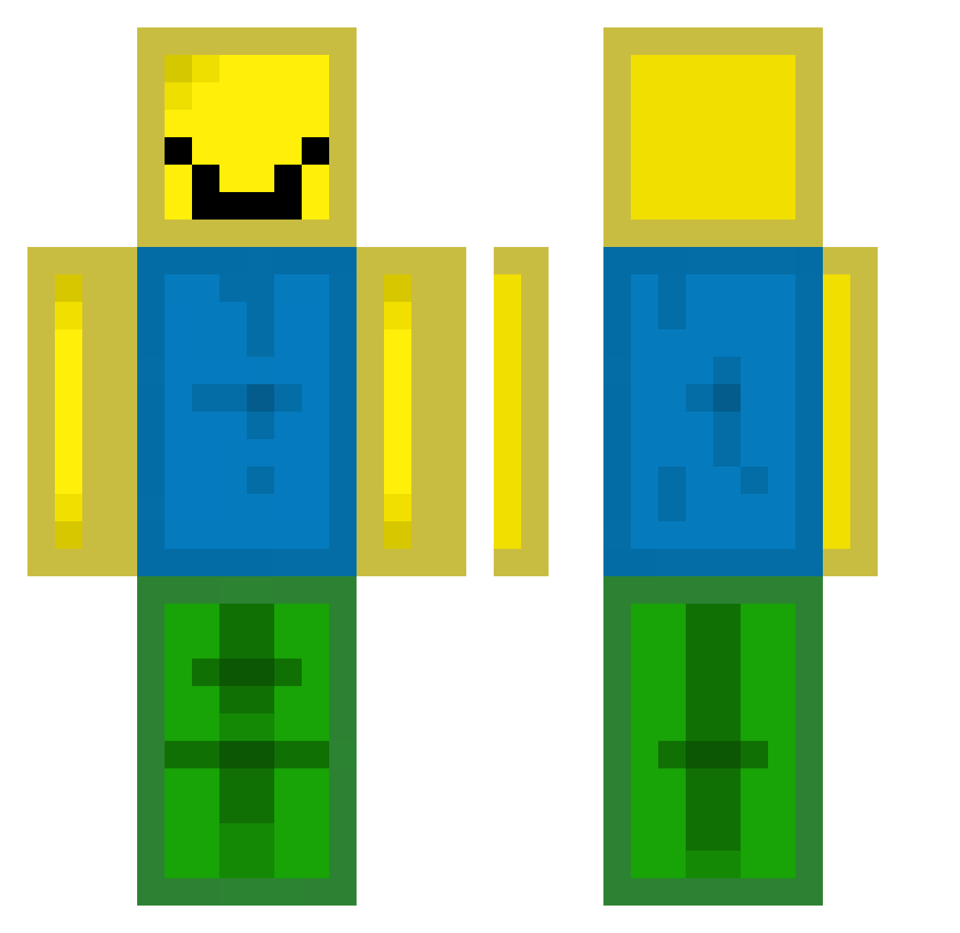 Ibrahim_MJ Minecraft skin, front and back view