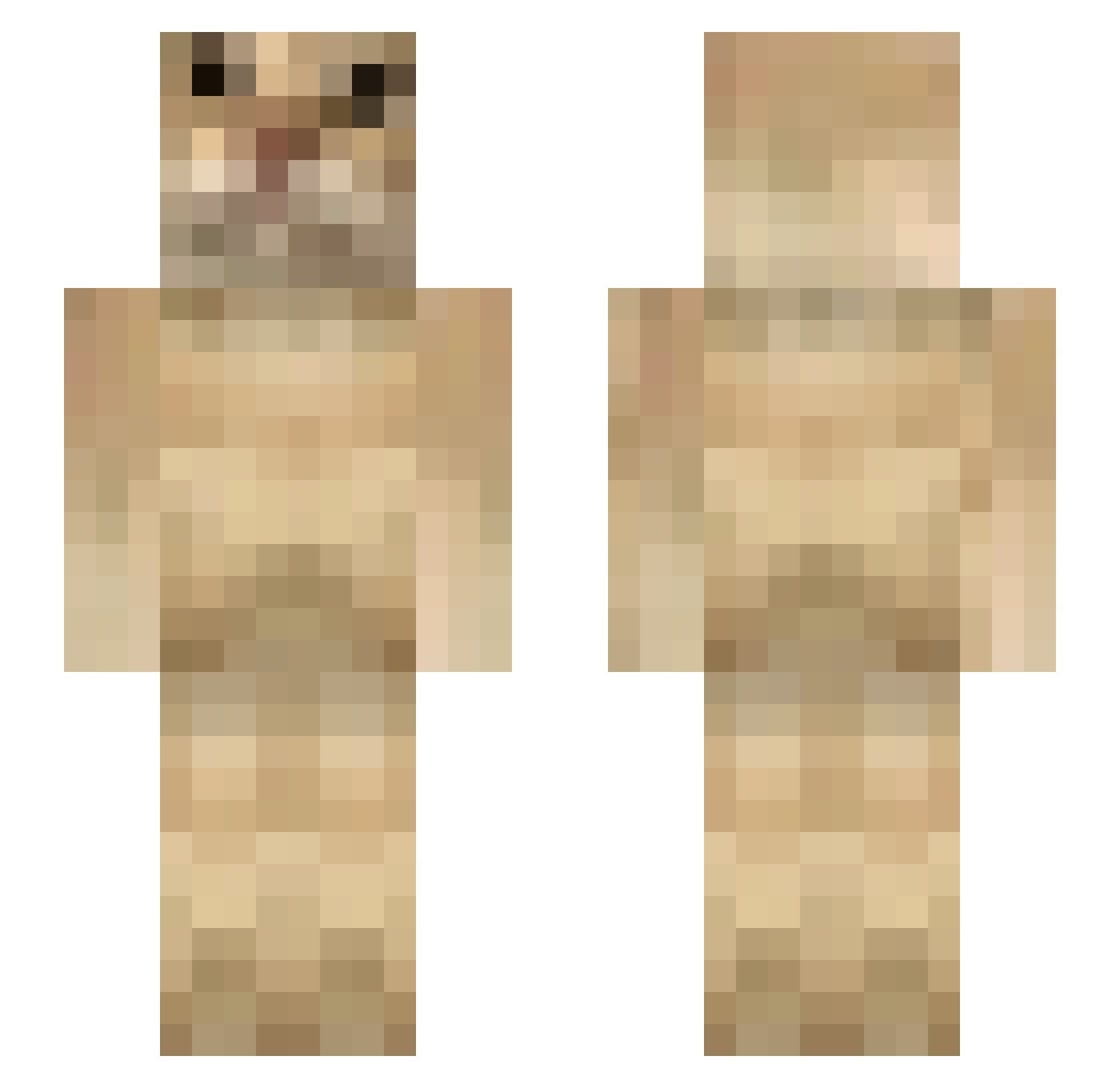 Yu_ni_Changfen Minecraft skin, front and back view