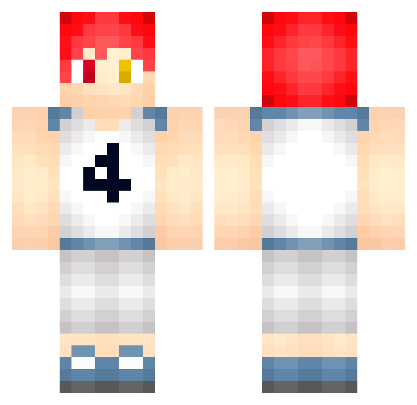 Celtapreto4porta Minecraft skin, front and back view