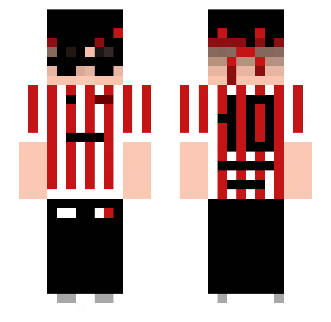 Suwko Minecraft skin, front and back view