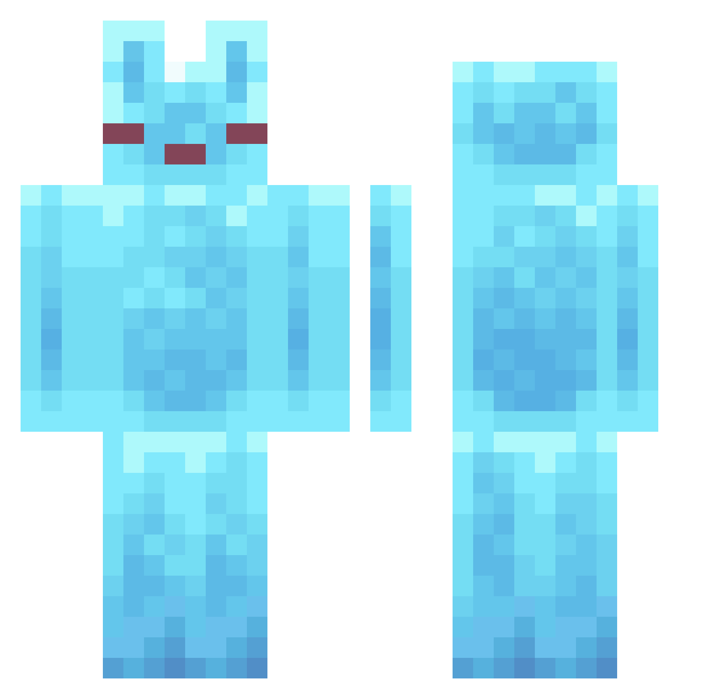 Corak_ Minecraft skin, front and back view
