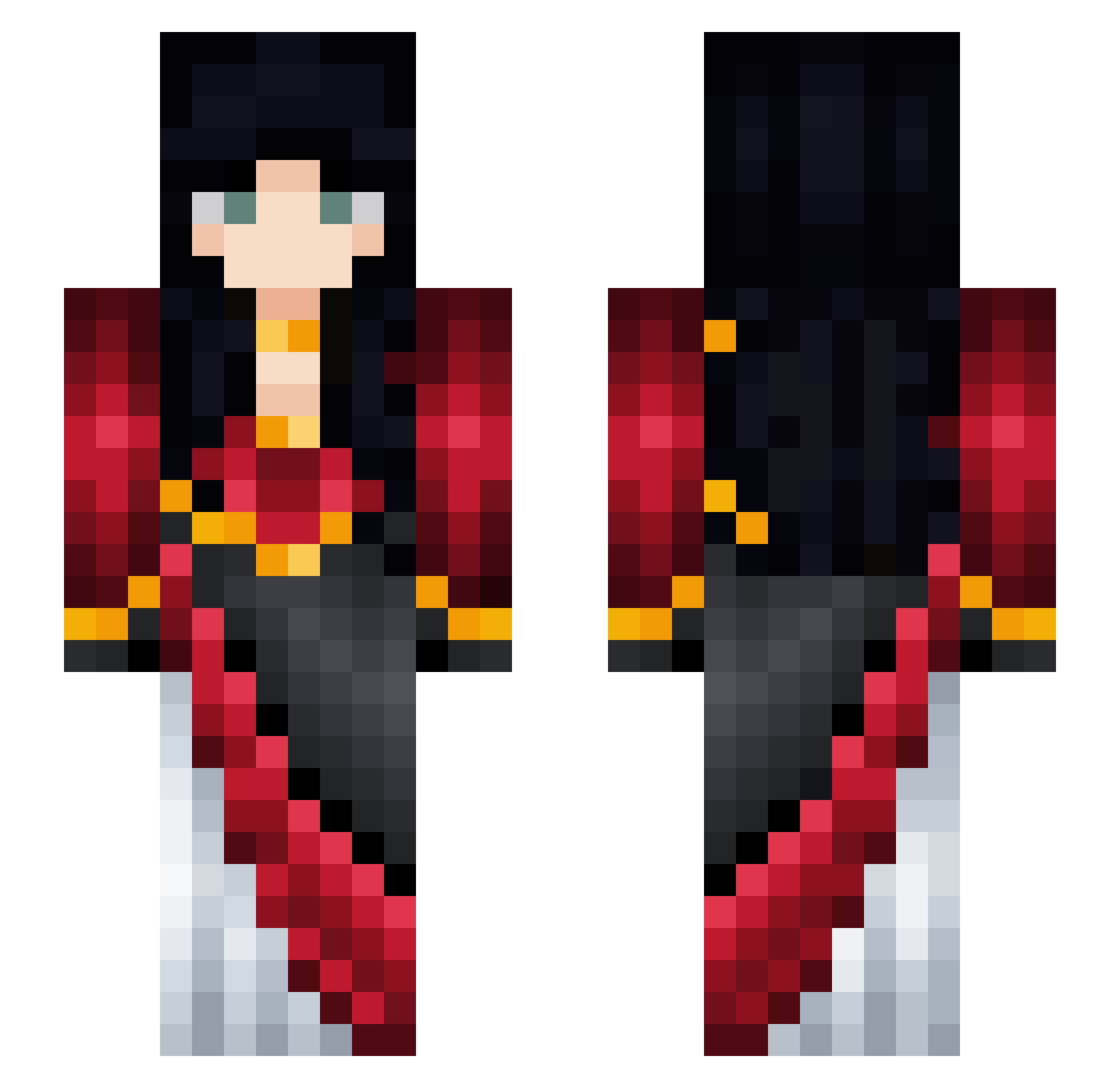 oogooly Minecraft skin, front and back view