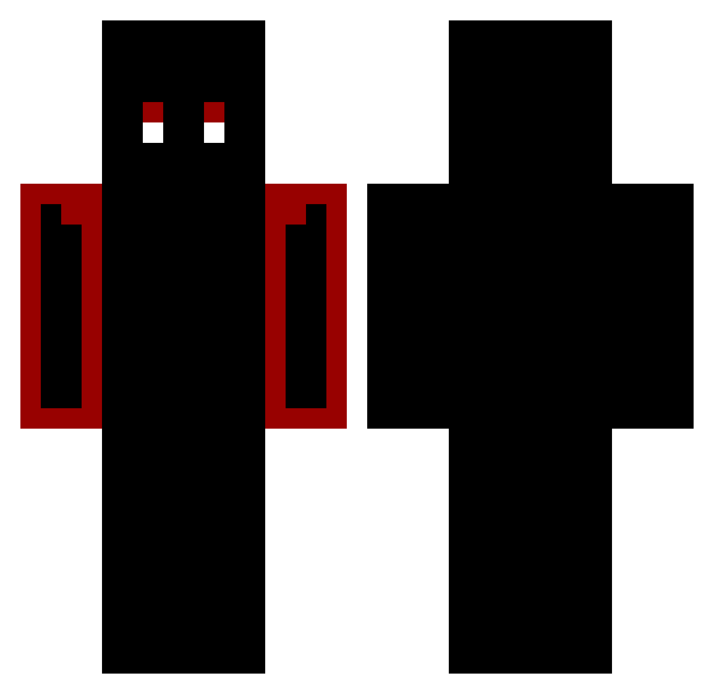 veginesi Minecraft skin, front and back view