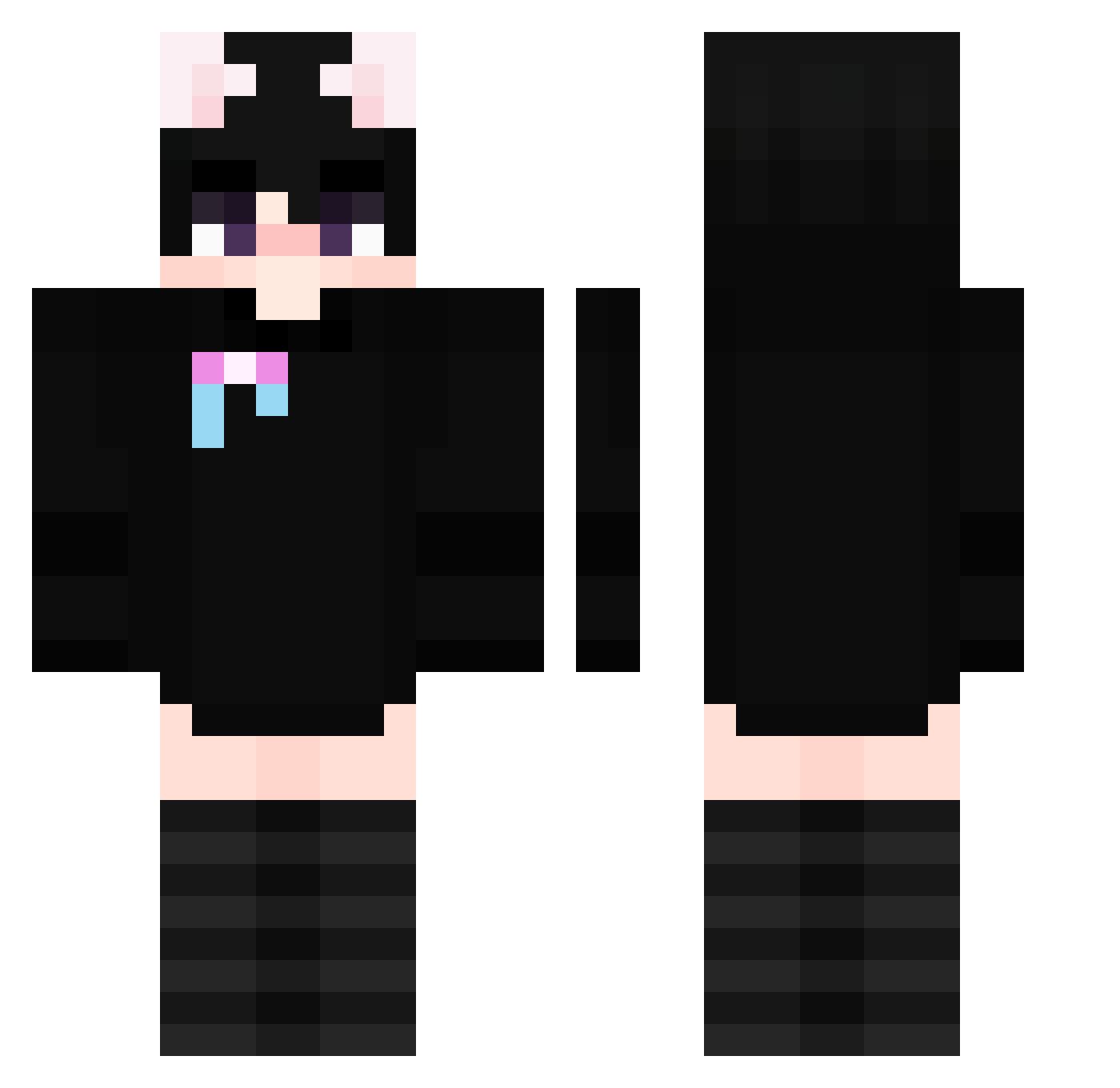 XenoAnton Minecraft skin, front and back view