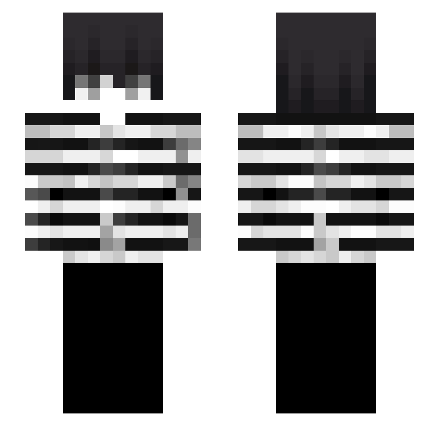 ManoHz Minecraft skin, front and back view